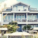 Blue, three story beach front Mantoloking summer rental